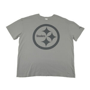Pittsburgh Steelers Gray Logo Graphic T-Shirt Signature Men’s XL Football Tee
